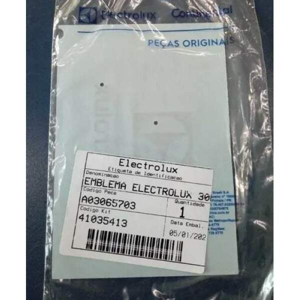 Emblema Adesivo Logo Electrolux Geladeira Re80 Novo