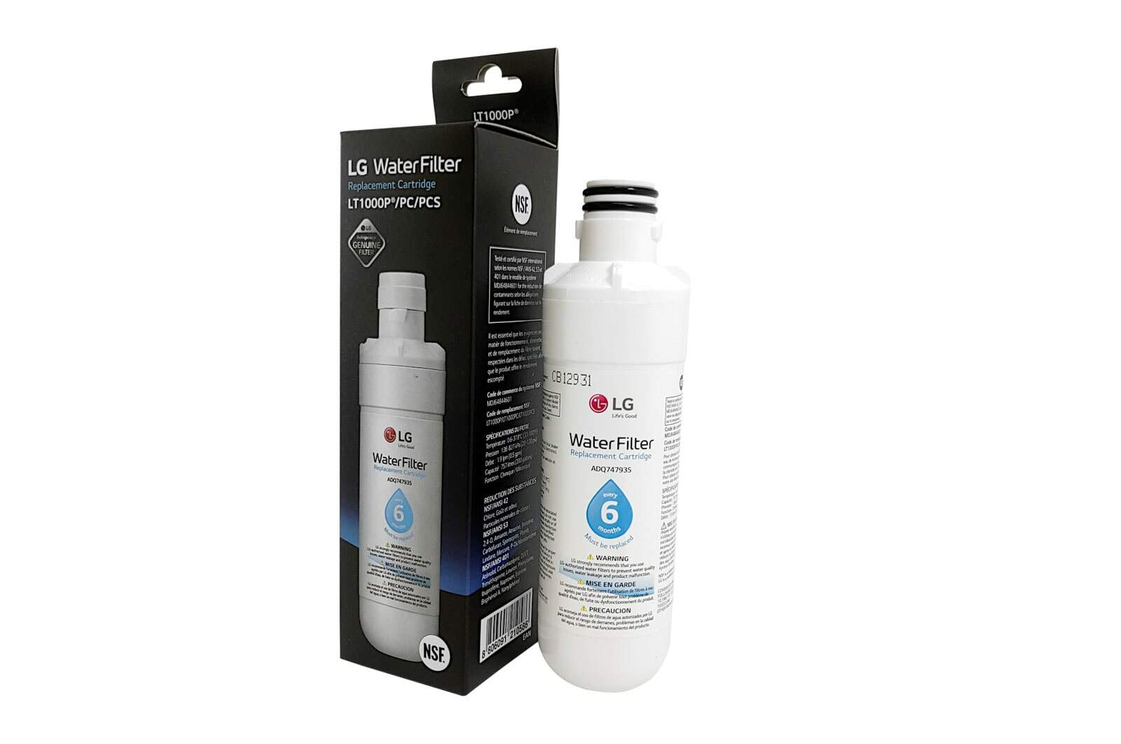 AllSpares Filtro Acqua Frigorifero (3 Pezzi) Compatibile LG LT1000P / AGF80300704 / ADQ74793501