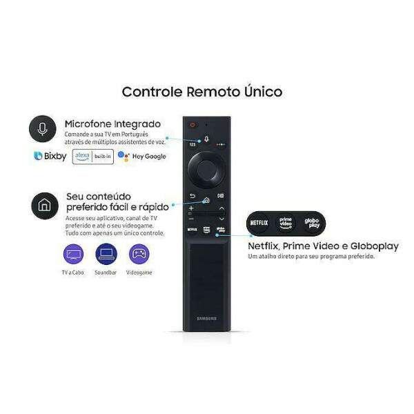 Controle Remoto Samsung Smart TV 65\\\" UHD 4K com Comando de Voz - Prtico e Ecolgico