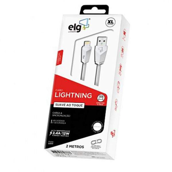 Cabo Branco 2m Lightning Elg L820 Comp Iphone6 Plus Original