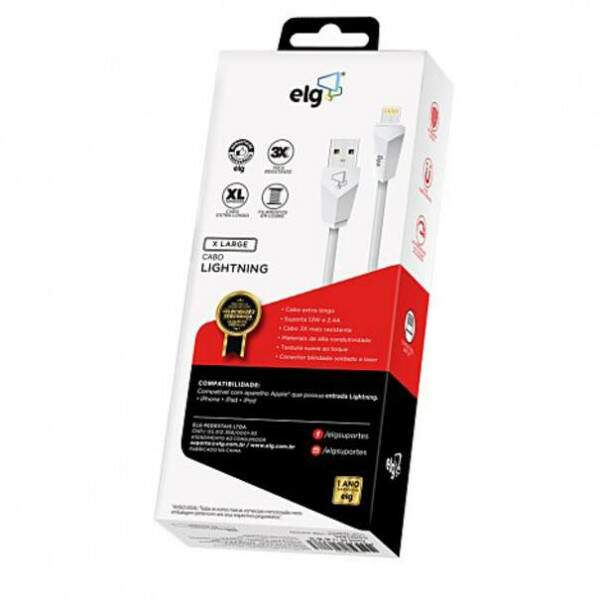 Cabo Branco 2m Lightning Elg L820 Comp Iphone6 Plus Original
