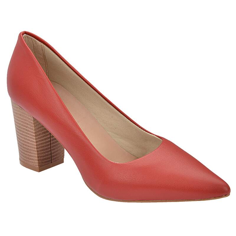 scarpin vermelho salto 7 cm