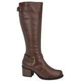 Bota Montaria Cano Alto Salto 5cm - Couro Terra