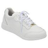 Tênis Comfort Feminino Sola 2,5cm - Couro Branco
