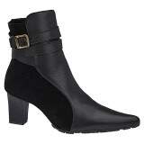 AnkleBoot Social Comfort 3 opções de Salto e 2 tipos de Solas - Preto/ Camurça Preto