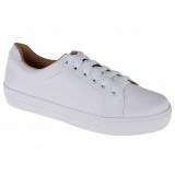 Tênis Feminino em Couro - Couro Branco