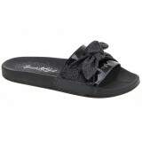Sandália Chinelo Comfort Verão - Verniz Preto/ Gliter Preto