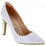 Scarpin Salto Grosso ou Fino 7cm - Verniz Alga