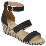Sandália Verão Salto Anabela 6cm - Nobuck Preto