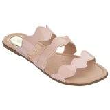 Sandália Rasteira opção de Tamanhos Grandes - Verniz Rosa Light/ Croco Rosa Light