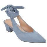Scarpin Tradicional Salto Grosso 4,5cm - Camurça Denim