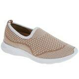 Tênis de Malha Super Conforto Sola Eva 2cm - Malha Bege Branco