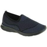 Tênis de Malha Super Conforto Sola Eva 2cm - Malha Azul Preto