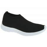 Tênis de Malha Super Conforto Sola Eva 2cm - Malha Preto