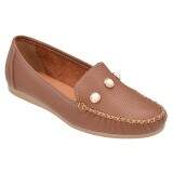 Mocassim Palmilha Comfort - Escama Caramelo/ Couro Caramelo