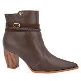 Bota Social Salto Grosso Fachete 6,5cm - Couro Café