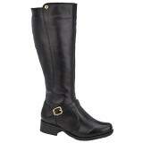 Bota Montaria Cano Alto Salto 3,5cm - Couro Preto/ Escama Preto