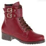 Bota Montaria Cano Baixo Salto P.U 4cm - Couro Vinho