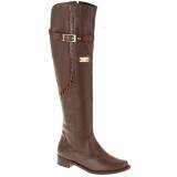 Bota Montaria Cano Alto Salto TR Borracha 3cm - Couro Pinhão/ Croco Pinhão