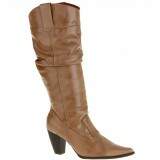 Bota Country Bico Fino Cano Alto Salto 8,5cm - Mesclado Bege