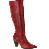 Bota Country Bico Fino Cano Alto Salto 8,5cm - Mesclado Vermelho