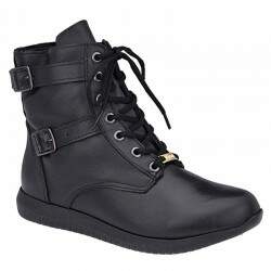Bota Cano Curto opção de 4 tipos de solados - Preto