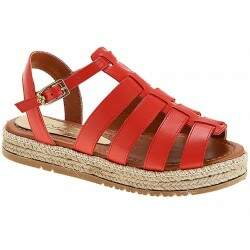 Sandália Comfort Salto Anabela 3cm - Coral