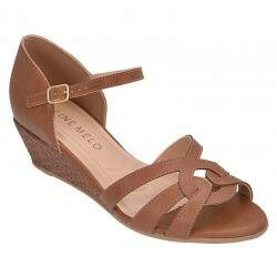 Sandália Salto Anabela 4,5cm - Napa Caramelo/ Salto 8715