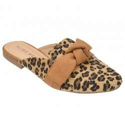 Mule Sapatilha Saltinho 1cm - Pelo Jaguar Camel/ Camurça Caramelo