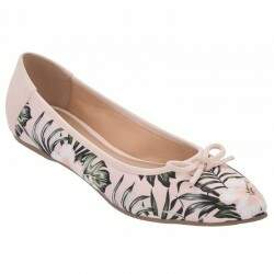 Sapatilha Bico Redondo - Seda Luire Branco RFL 1689/ Nobuck Liso Nude