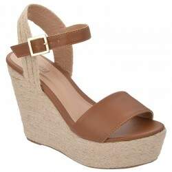 Sandália Salto Anabela 11cm - Santorine Caramelo/ Corda JTG Natural/ Cepa Corda Natural