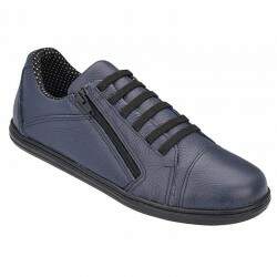 Sapatênis Casual Sola Borracha Baixinha - Couro Azul