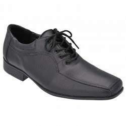 Sapato Social Sola TR Borracha Conforto - Couro Preto