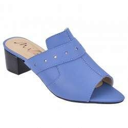Tamanco Mule Comfort Salto 4cm - Couro Royal