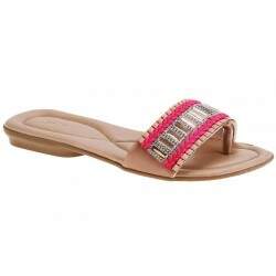 Rasteirinha Super Comfort Verão - Rosa com Strass