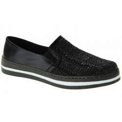 Sapatênis Comfort Sola PVC Expandido - Rafia Preto/ Vegetal Preto
