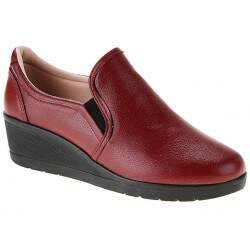 Sapato Fechado Anabela Comfort Salto 4cm - Np. Fior Rio Red