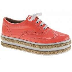 Sapatênis Feminino Plataforma 4cm - Neon Laranja