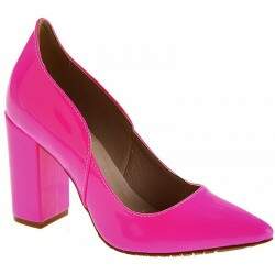 Scarpin Salto Grosso ou Fino 7cm - Neon Pink