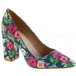 Scarpin Salto Grosso ou Fino 7cm - Floral
