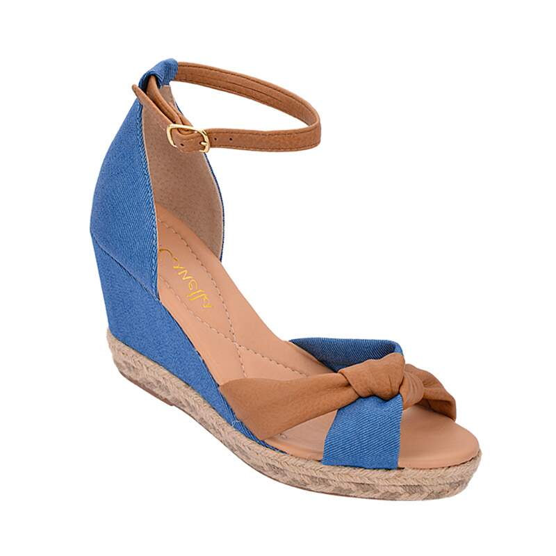 sandalia anabela 5 cm