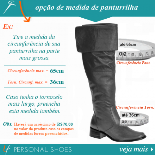 bota para panturrilha grossa