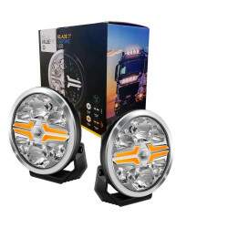 Par Farol 7 Polegadas Original Hella Blade Drl Branco/mbar