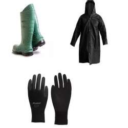 COMBO - Capa de Chuva Forrada + Bota Baspan + Luva Multitato 