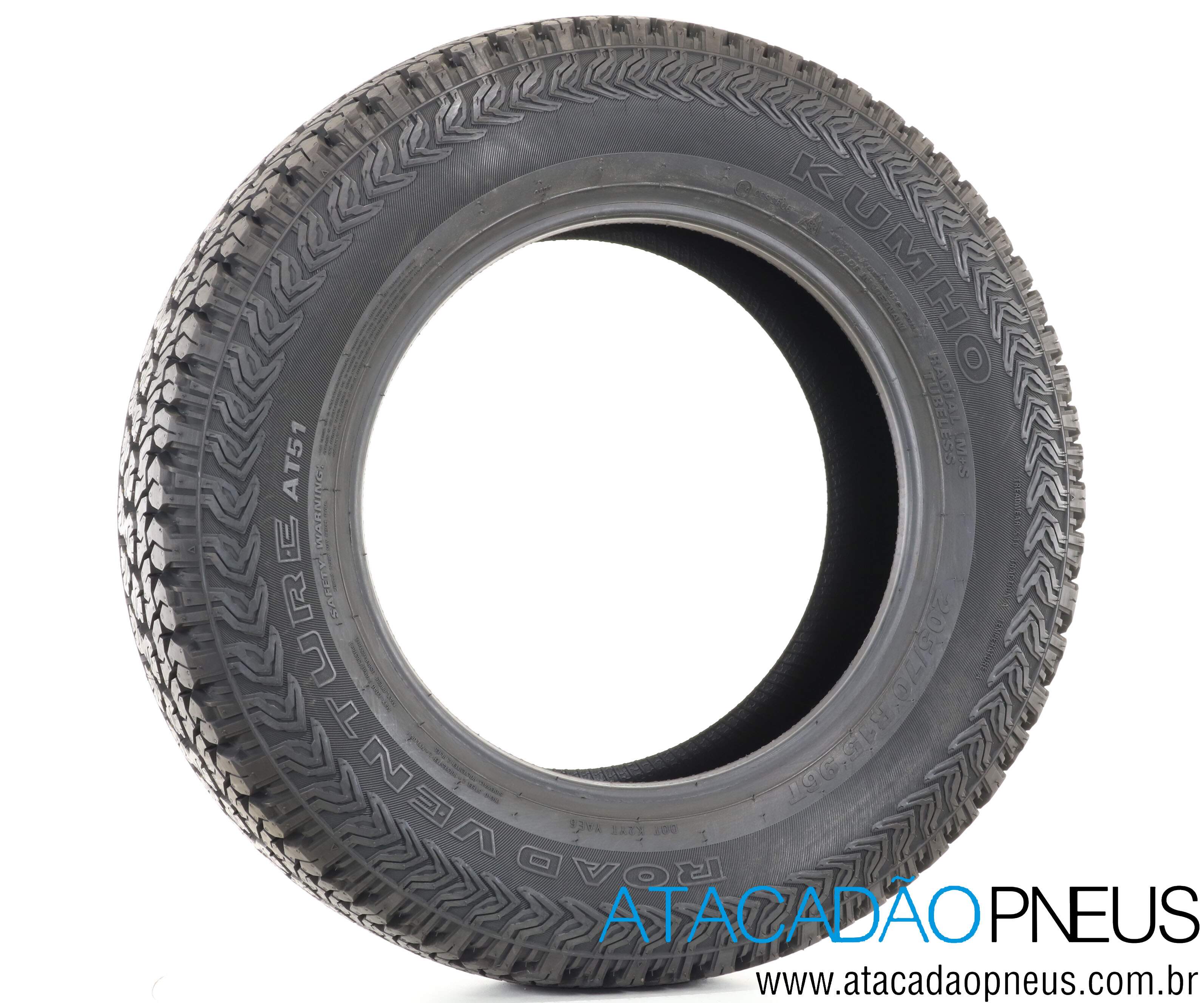 Oferta Imbatível | Pneu Aro 15 Kumho 205/70R15 96T AT51 A/T