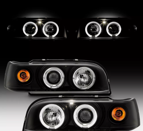 Farol Black Led Volvo 850 1993 - 1997 - RT Car Import