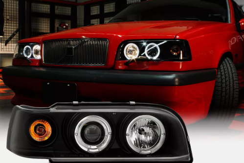 Farol Black Led Volvo 850 1993 - 1997 - RT Car Import