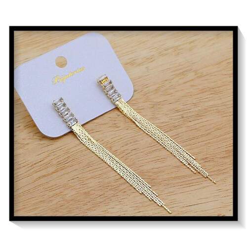 Brinco Com Franja Com Strass BR11424