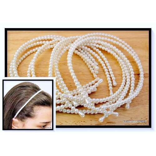 Pacote com 12 Tiaras Perolas CA5800