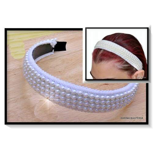 Tiara Acrlica Perola White CA5868